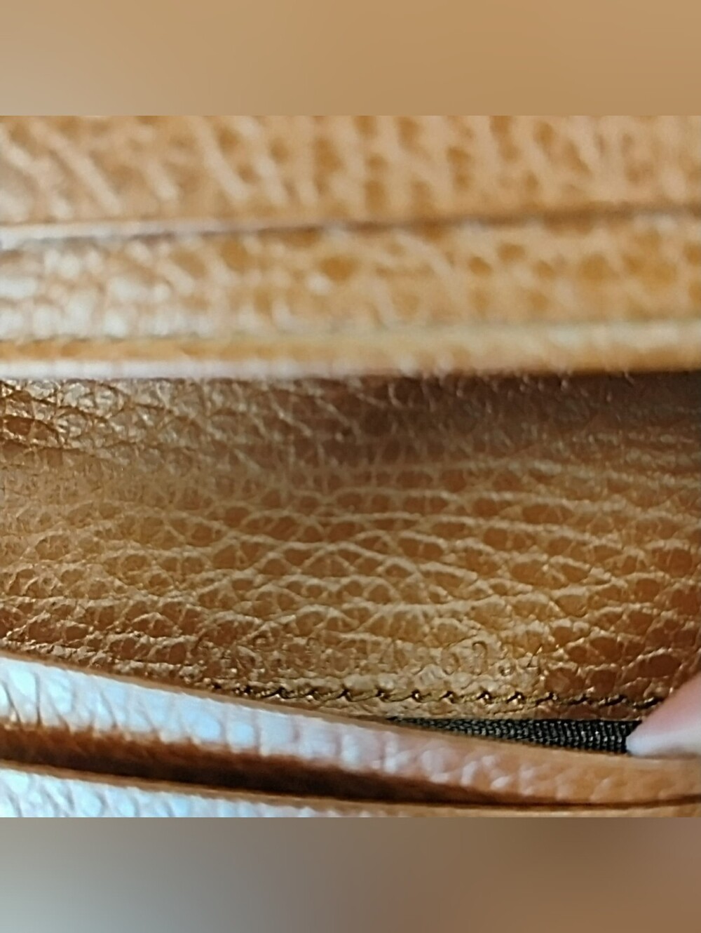 EUC Gucci Denim Monogram Wallet with Brown Leather Trim GHW - Picture 11 of 14